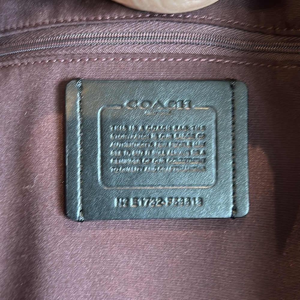 Coach Soft Pebble Leather Derby Tote F58660 Black - Picture 7 of 8